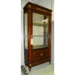 VITRINE, 163cm H x 76cm W x 35cm D, circa 1900, French mahogany and gilt metal mounted, with