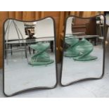 WALL MIRRORS, a pair, 81cm x 61cm, 1960's French style, silvered frames. (2)