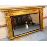 OVERMANTLE, 107cm W x 61cm H, William IV, giltwood frame.