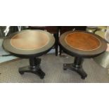 CLIVE CHRISTIAN SIDE TABLES, a pair, each 65cm W x 62cm H. (2)