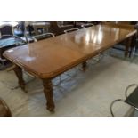 DINING TABLE, 80cm H x 160cm L x 115cm D x 284cm extended, Victorian style mahogany, extendable with