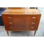 EDV VALENTINSEN MOBELFABRIK CHEST OF DRAWERS, 86cm x 48cm x 71cm, vintage, mid 20th century Danish.