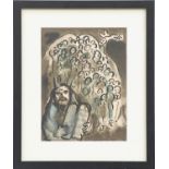 MARC CHAGALL 'Moses', original lithograph 1973, printed by Mourlot, Ref. 689, 32cm x 25cm, framed