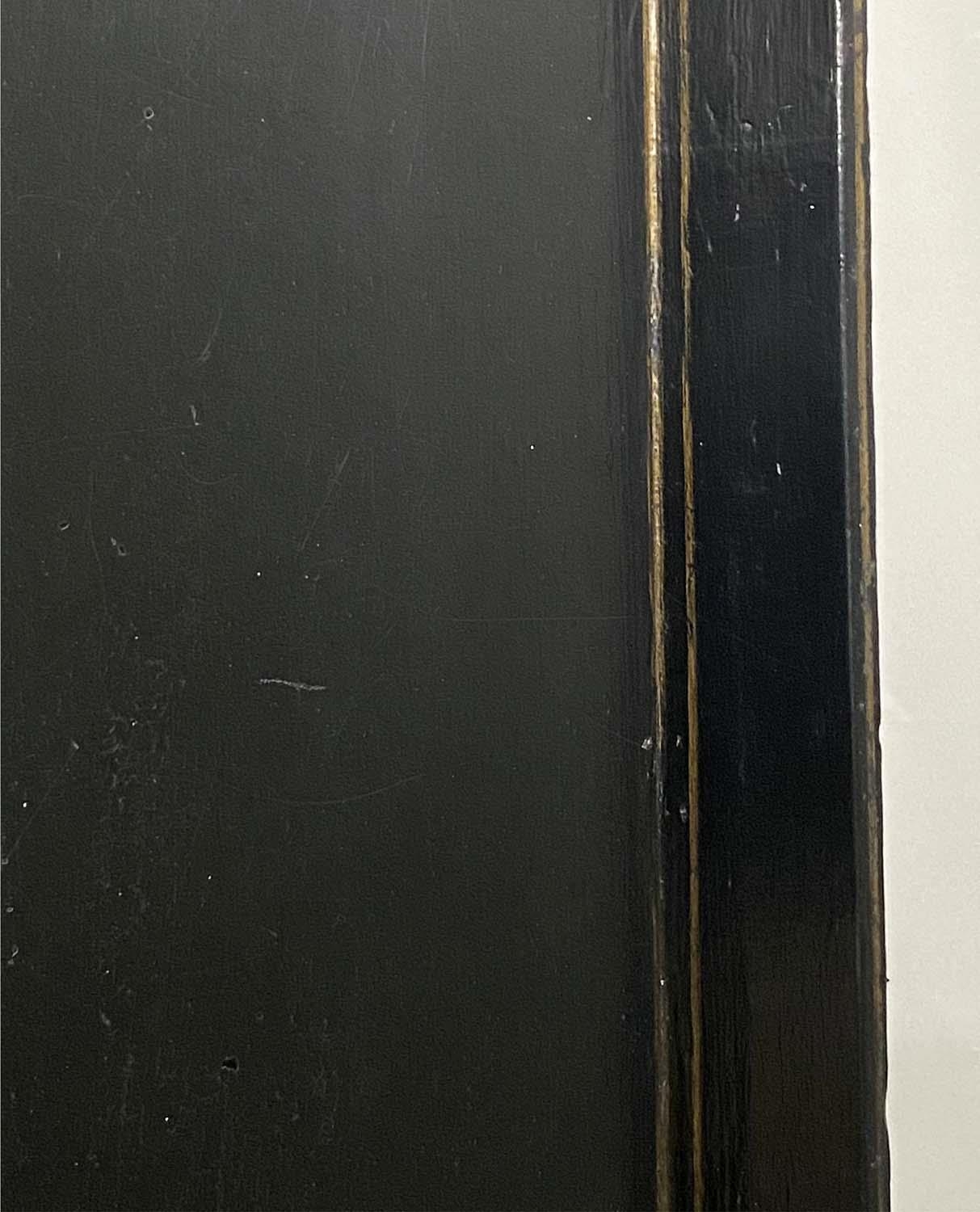 TRAY ON STAND, 83cm x 57cm x 49cm H, Regency style papier-mâché black lacquered and gilt - Image 4 of 7