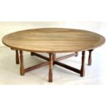 ARTS AND CRAFTS REFECTORY TABLE, 245cm Diam x 74cm H, early 20th century Scottish pine, circular,