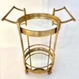 DRINKS TROLLEY, 74cm x 50cm x 40cm, 1960's French style.