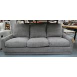 SOFA, 196cm x 92cm x 70cm, contemporary design, in J Brown fabric upholstery.