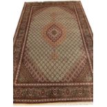 FINE PART SILK TABRIZ CARPET, 310cm x 202cm.