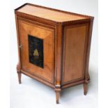 DUTCH SIDE CABINET, 79cm x 78cm H x 32cm, 19th century satinwood and chequer inlay with