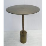 MARTINI TABLE, bronzed finish, 55cm H x 44.5cm Diam.