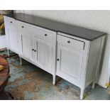 OKA ARENDAL SIDEBOARD, 201cm x 46.5cm x 90cm, grey painted finish.