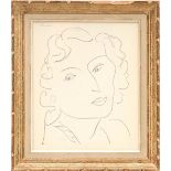 HENRI MATISSE 'Portrait of a Woman j18', 1943, collotype, edition: 950, printed by Fabiani, 30cm x