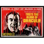 'DRINK A PINT OF BLOOD A DAY' Hammer Horror film poster from Taste the Blood of Dracula with