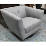 NATUZZI EDITIONS SWIVEL ARMCHAIR, 85cm W.