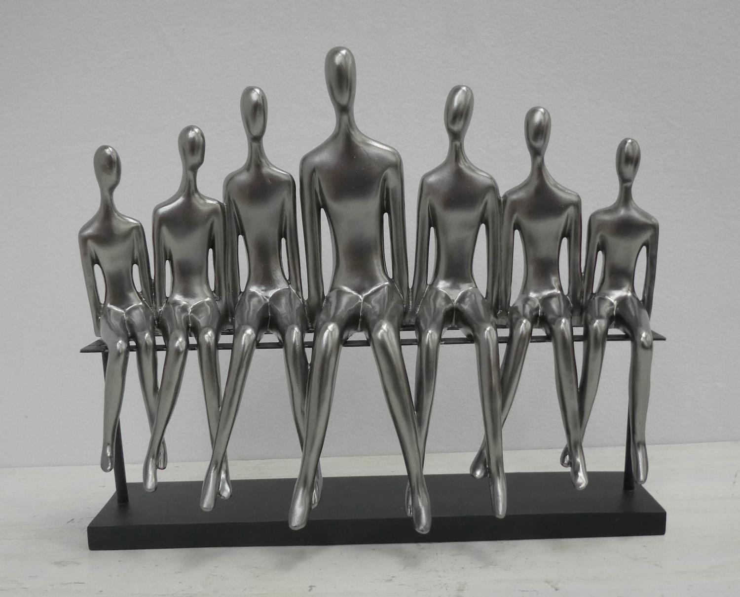CONTEMPORARY SCHOOL, The Family, sculptural study, 34cm at tallest.
