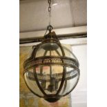 HALL LANTERN, Regency design, globular form, approx 65cm H x 40cm W.