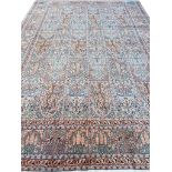 FINE PURE SILK TEHRAN DESIGN CARPET, 310cm x 215cm.