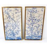 ASIAN PRINTS, a near pair, 90cm x 47cm, Contemporary (2).