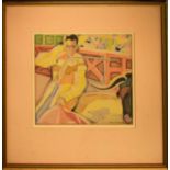 BORIS SMIRNOFF (Franco-Prussian 1903-2007) 'Toreador', watercolour, signed, 24cm x 28cm, framed.