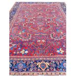 ANTIQUE PERSIAN HERIZ CARPET, 310cm x 240cm.