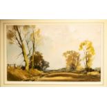 EDWARD WESSON RI RSMA (British 1910-1983) 'Countryside Road', watercolour, signed lower right,