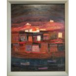 MURIEL ROSE RBA ROI (British 1923-2012) 'Harbour', oil on board, signed, 75cm x 61cm, framed. (
