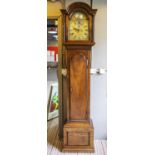 LONGCASE CLOCK, 220cm H x 50cm W x 25cm D, George III, early 19th century mahogany, with brass and