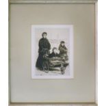 Sir JOHN EVERETT MILLAIS (British 1829-1896) 'Going to the Park', etching, signed and titled in
