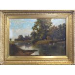 HENRY MAIDMENT (British, active circa 1889-1914) 'Eton College', 1889, oil on canvas, signed,