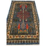 FINE PERSIAN HERIZ RUG, 230cm x 142cm.