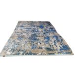 ABSTRACT CONTEMPORARY SILK CARPET, 300 x 200cm.