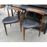 FREM RØJLE ROUNDETTE DINING CHAIRS, a set of four, 71cm H approx., by Hans Olsen. (4)