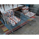 MAX MCMURDO ANNIE THE SHOPPING TROLLEY CHAIRS, a pair, each 75cm W x 76cm H x 93cm D. (2)