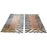 CONTEMPORARY TIGER DESIGN RUGS, a pair, 183 x 122 cm each (2).