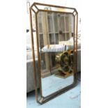 WALL MIRROR, 161cm x 100cm, gilt metal framed, bevelled.