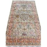 FINE PURE SILK HEREKE DESIGN RUG, 155cm x 110cm.