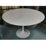 AFTER EERO SAARINEN TULIP STYLE DINING TABLE, 120cm diam. x 73cm H.