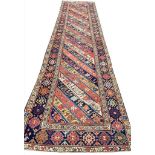 ANTIQUE CAUCASIAN RUNNER, 400cm x 100cm.