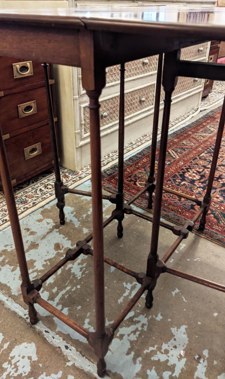 SPIDER-LEG TABLE, 72cm H x 27cm W x 68cm D open, George III mahogany, with drop-leaf top. - Bild 3 aus 5
