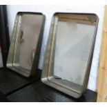 MIRRORED WALL NICHES, two, 62cm x 42cm. (2)