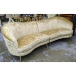 SOFA, 290cm W, contemporary design crushed velvet.