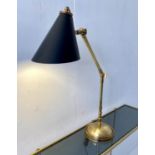 DESK LAMP, 76cm H, 1950's Italian style.