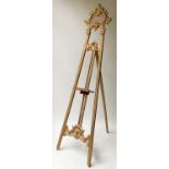 EASEL, French style giltwood, adjustable 192cm H x 60cm.