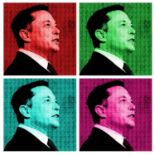 JIM WHEAT DOLLARSandART 'Elon Musk to the Moon', giclée fine art print, artist's proof, signed and