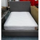 DOUBLE BED AND MATTRESS, 150cm W, contemporary.