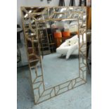 WALL MIRROR, 118cm x 89cm, 1970's Italian style.