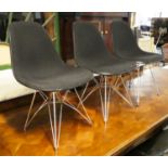 VITRA DSR CHAIRS, a set of eight, by Charles and Ray Eames, 77cm x 47cm x 55cm. (8)