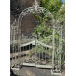 ARCHITECTURAL GARDEN GATE, 250cm x 185cm x 38cm, Regency style.