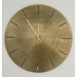 WALL CLOCK, 86cm Diam, vintage style gilt metal design.