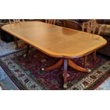 DINING TABLE, 280 cm long fully extended (including leaf 50cm long), 75 cm T x 120 cm deep,